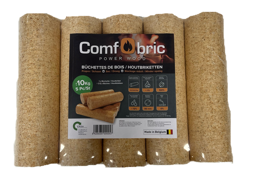 ERDA - Bûche de bois compressé paquet de 5 bûchettes de 2kg